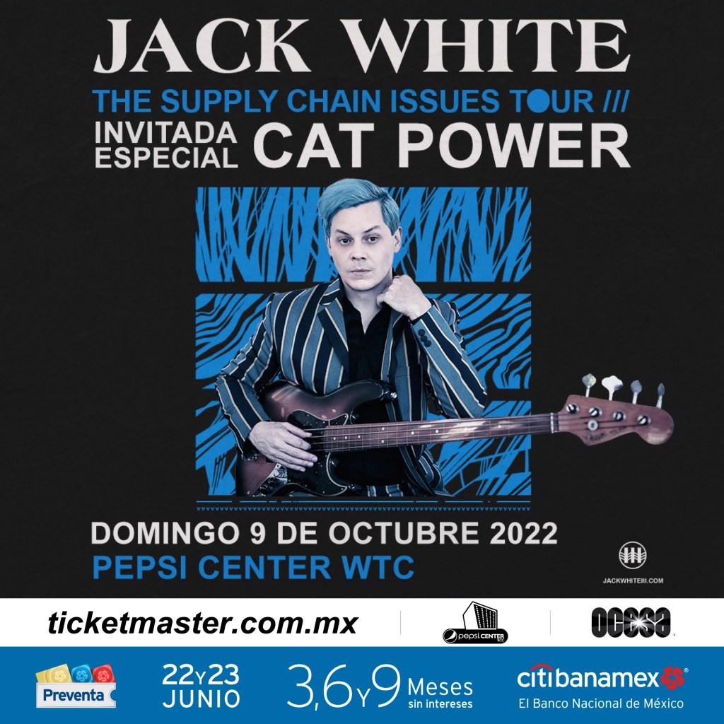 ¡Jack White regresa a la CDMX junto a Cat Power para rockear en el Pepsi Center WTC!
