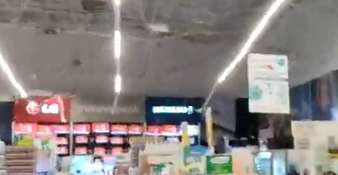 Video capta momento exacto del derrumbe en la Mega Mixcoac debido al granizo en CDMX