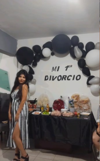 Familia organiza fiesta a joven por su "1er divorcio"