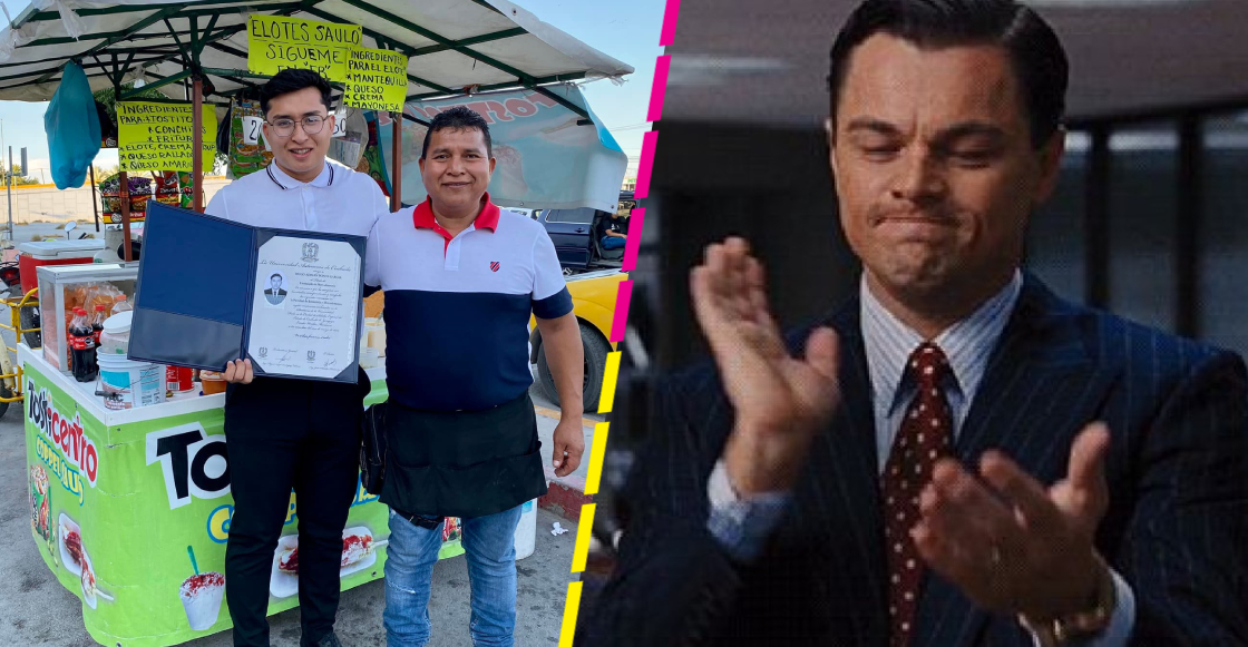 oven dedica título a su papá y a su puesto de elotes