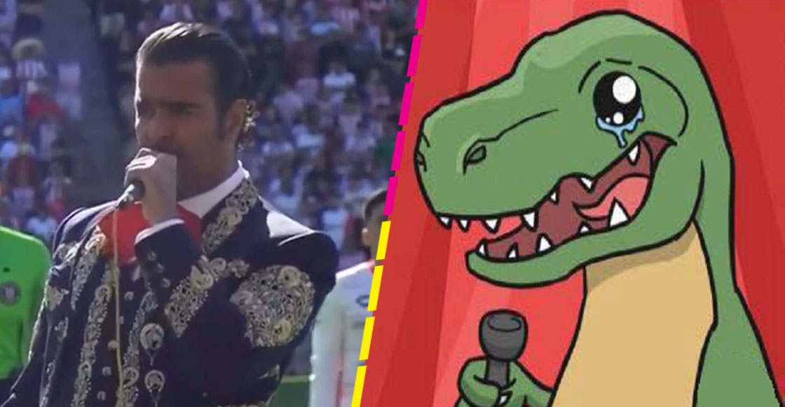 Pablo Montero olvidó (otra vez) la letra del himno de México en el amistoso entre Chivas y Atlas