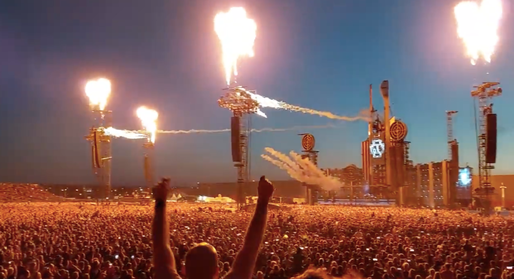 Imagen del concierto de Rammstein