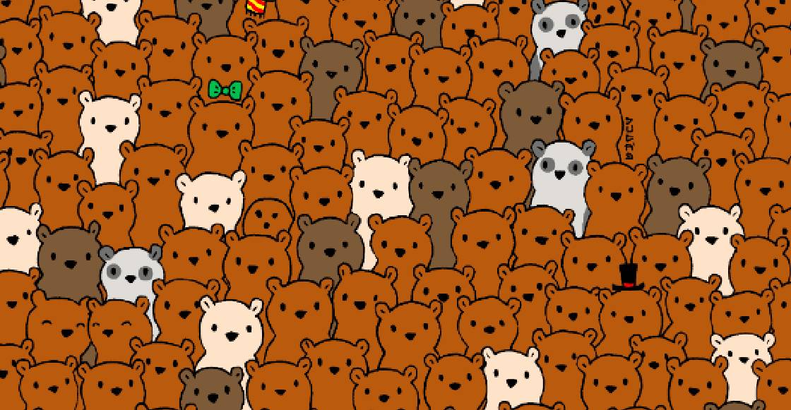 ¿Puedes encontrar los tres cocos entre los osos en este reto visual?