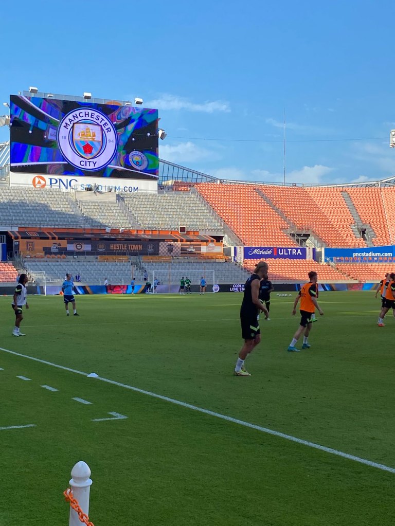 Manchester City en su concentración en Houston previo al partido contra el América