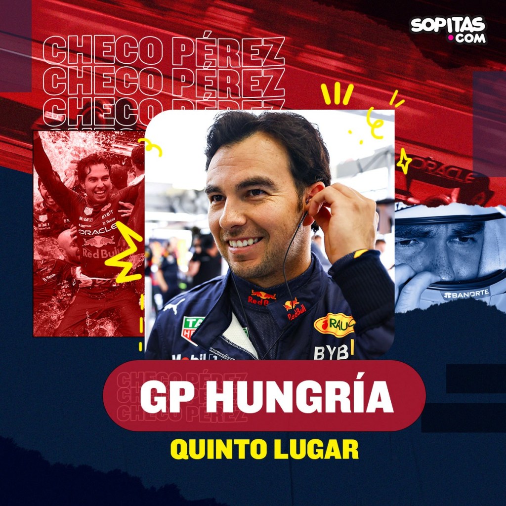 Checo Pérez remontó en el GP de Hungría y se acerca al subliderato del campeonato de pilotos