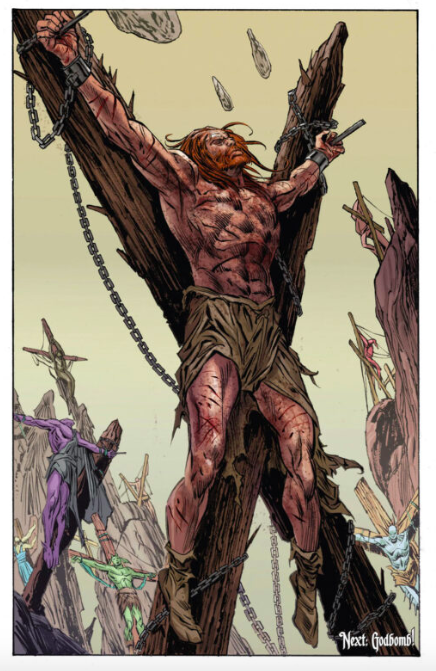 Un dios crucificado en el planeta de Gorr en 'Thor: God of Thunder' 