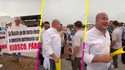 Enrique Alfaro se pelea con manifestantes en Sayula