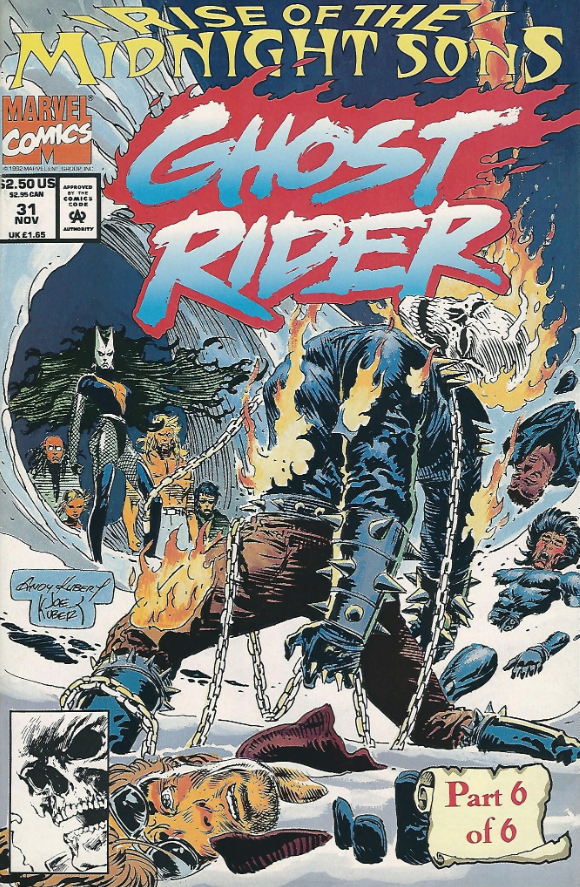 Portada de 'Rise of the Midnight Sons; Ghost Rider' de 1992