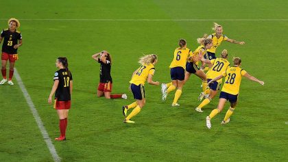 El gol de último minuto de Sembrant que eliminó a Bélgica y tiene a Suecia en semis de la Euro 2022