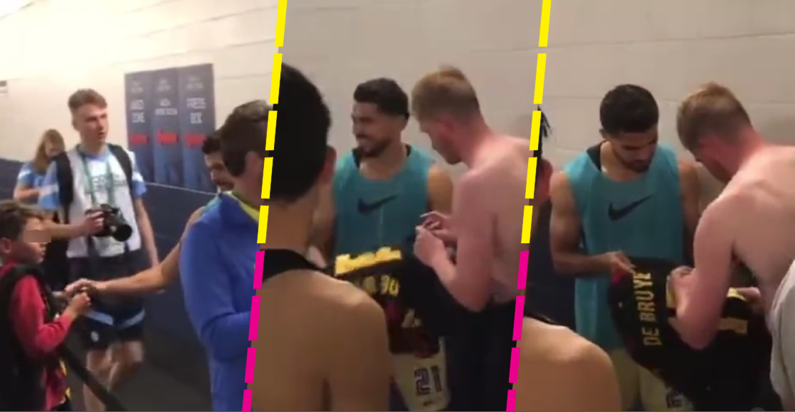 Henry Martín le ‘quitó’ su plumón a un niño para recibir un autógrafo de Kevin De Bruyne