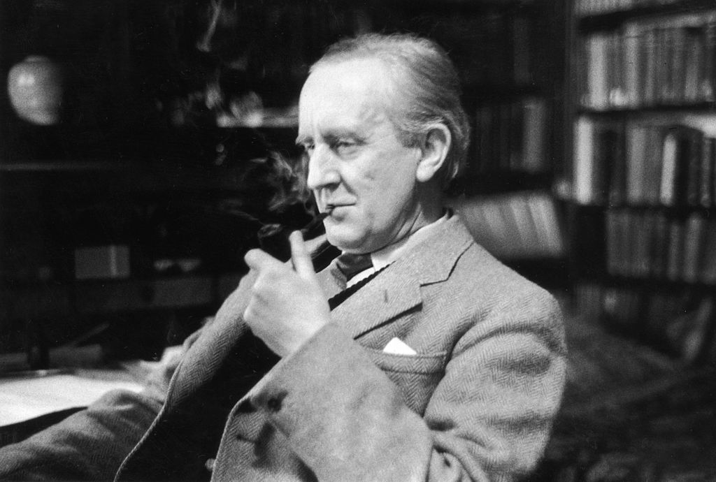 J R R Tolkien en 1955 en Oxford 