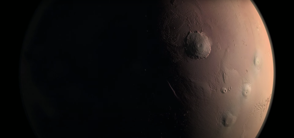 Imagen de Olympus Mons en Marte