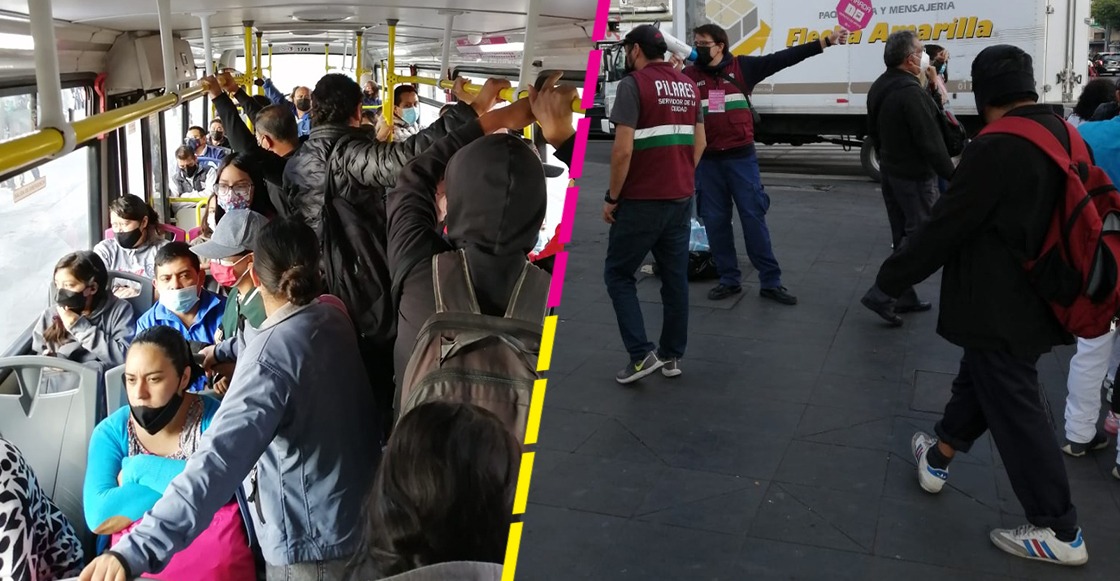 Largas filas y confusión en el cierre de la Línea 1: El traslado de San  Lázaro a Pino Suárez en camiones RTP