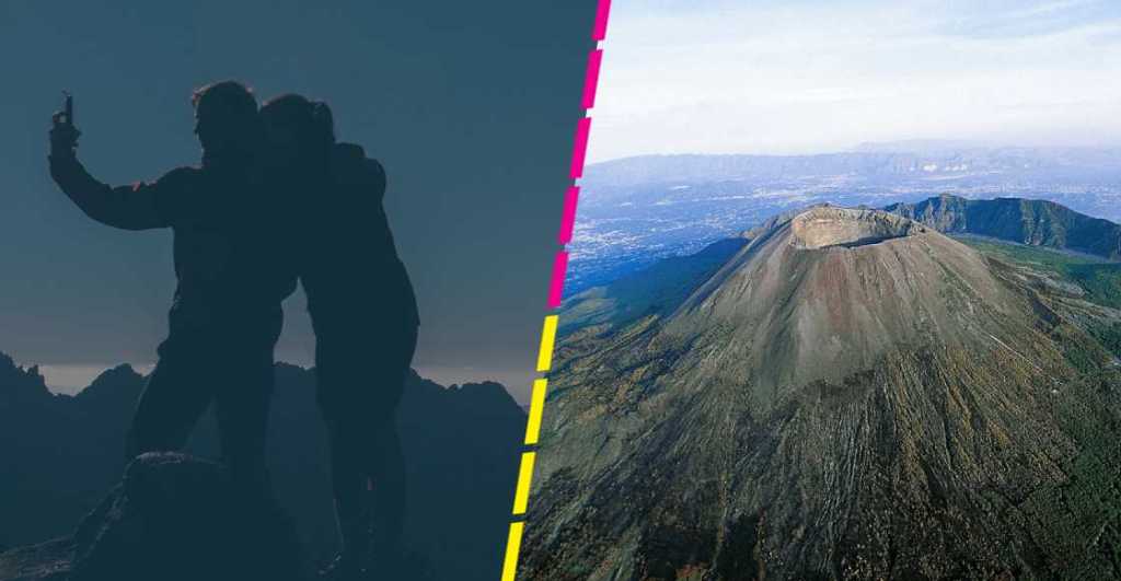 Turista intenta sacarse una selfie en el volcán Vesubio y cae al cráter