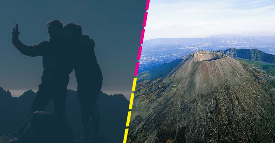 Turista intenta sacarse una selfie en el volcán Vesubio y cae al cráter