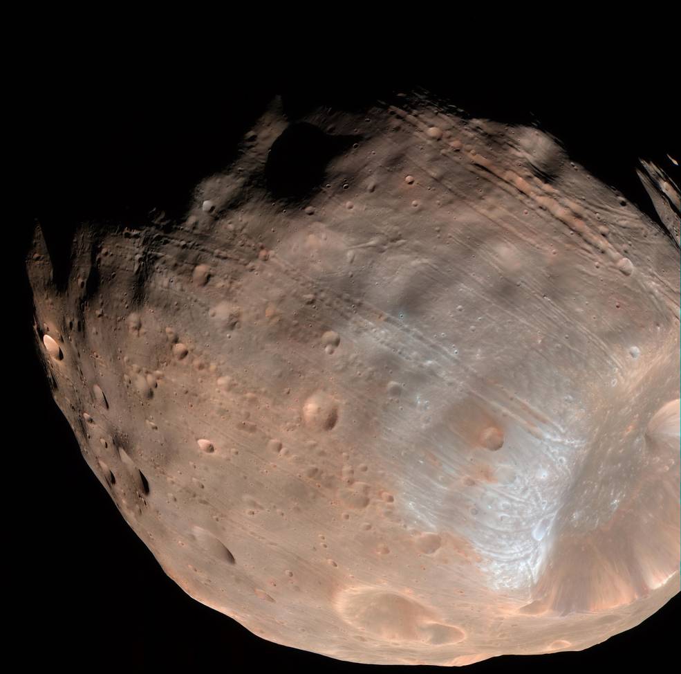 Fobos, la luna más grande de Marte
