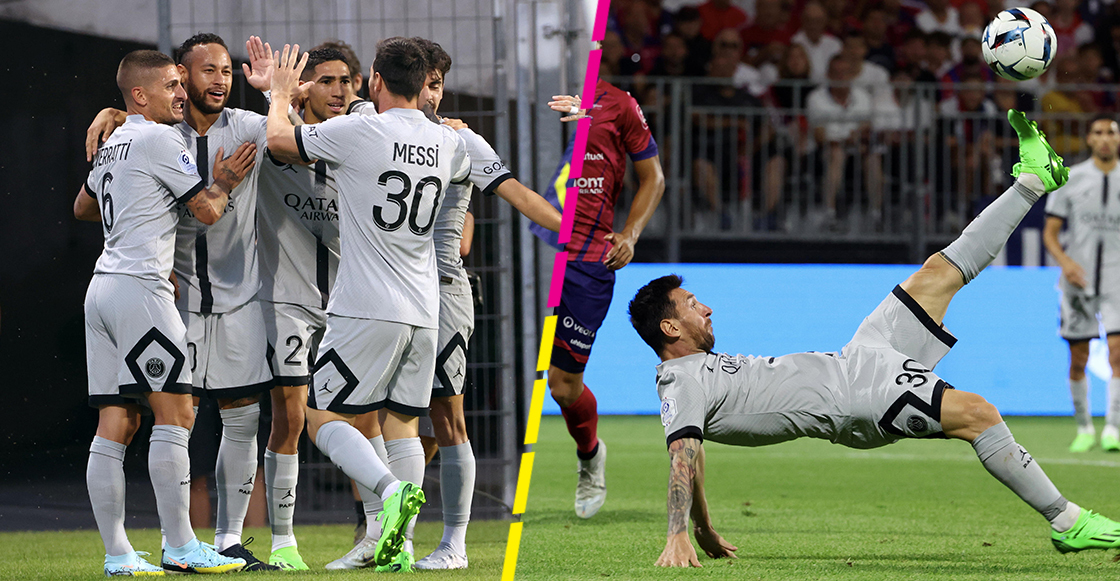 La espectacular chilenita de Messi en la goleada del PSG ante el Clermont en la Ligue 1