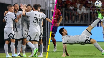 La espectacular chilenita de Messi en la goleada del PSG ante el Clermont en la Ligue 1