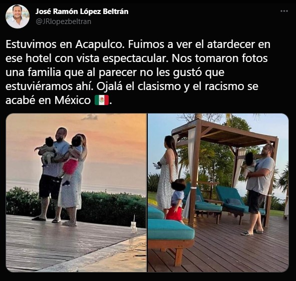 Exhiben a José Ramón López Beltrán en hotel de lujo y él acusa racismo