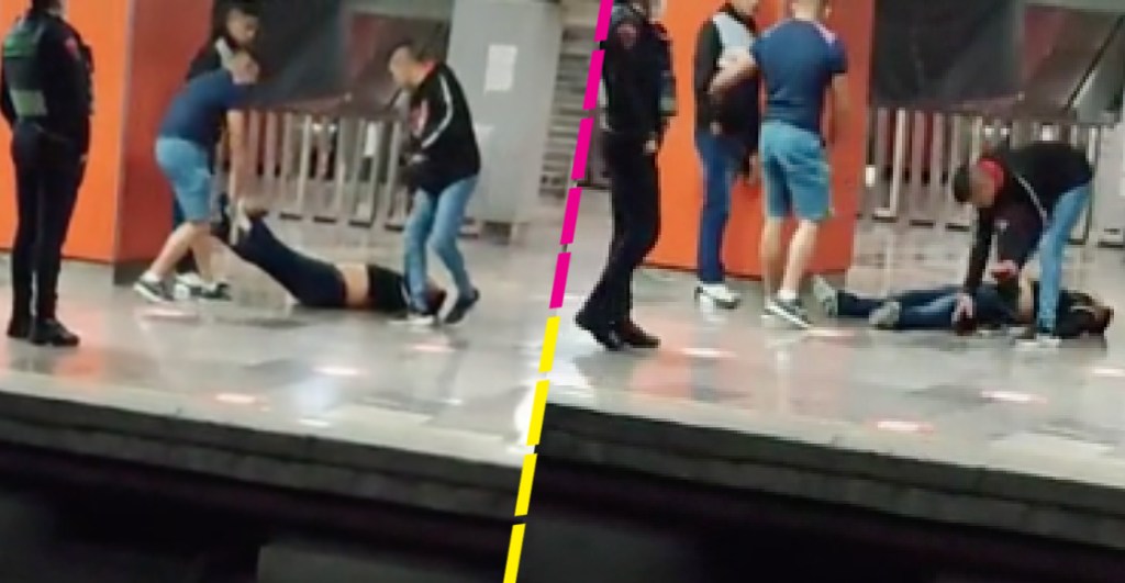 Estuvo dura la fiesta: Jóvenes arrastran a su amigo presuntamente borracho en el Metro CDMX