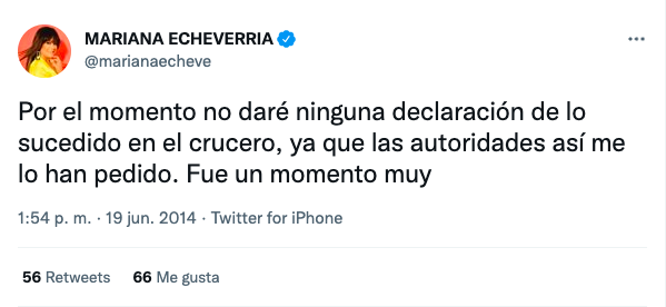 Mariana Echeverría sobre el crucero en Brasil 2014