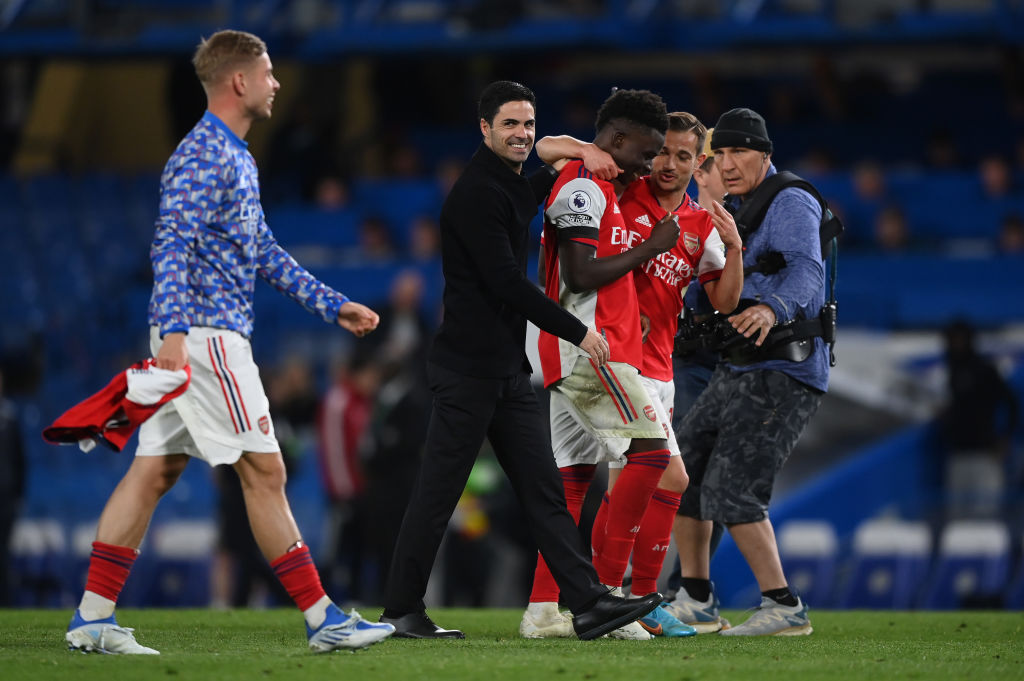 Mikel Arteta con el Arsenal en la Premier League