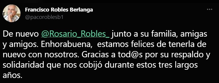 Así festejó Rosario Robles el salir de prisión
