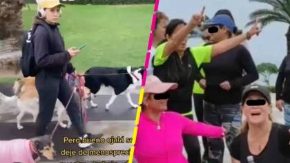 Mega chale: Señoras son acusadas de discriminar a mujer por pasear a un perrito sin raza en el parque