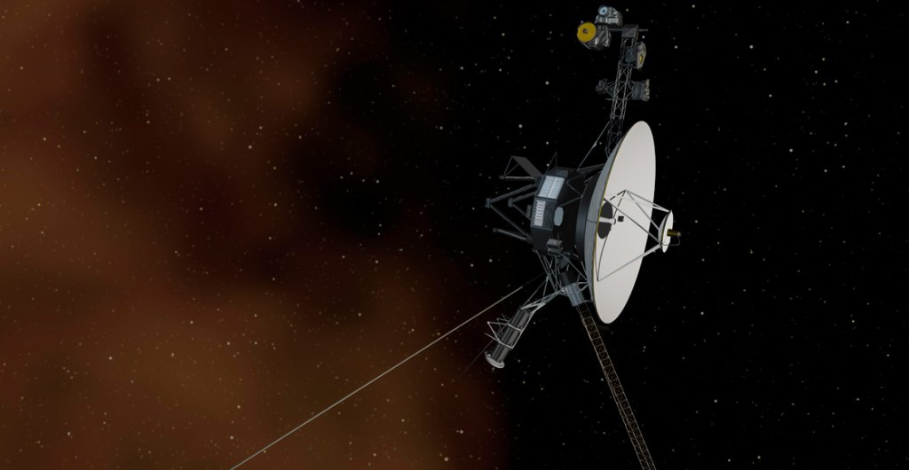 La sonda Voyager 1 de la NASA en el espacio exterior.