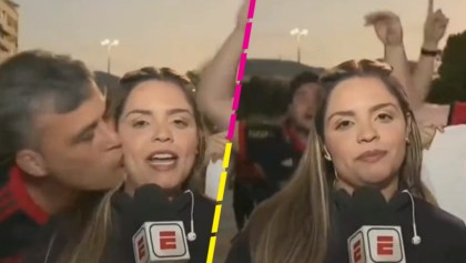 Reportera sufre acoso de un aficionado de Flamengo en transmisión en vivo