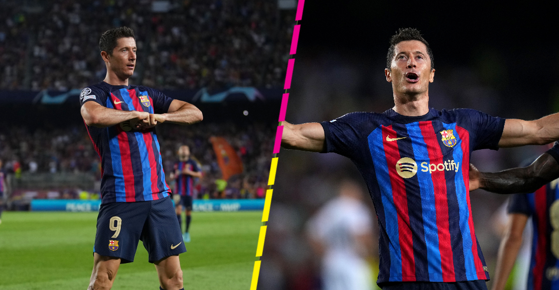 El doblete con el que Robert Lewandowski se estrenó con el Barcelona en Champions League