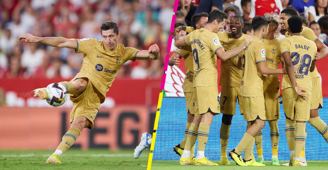 La magia de Lewandowski y la goleada del Barcelona en la victoria contra Sevilla