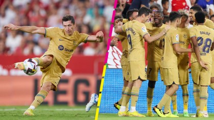 La magia de Lewandowski y la goleada del Barcelona en la victoria contra Sevilla