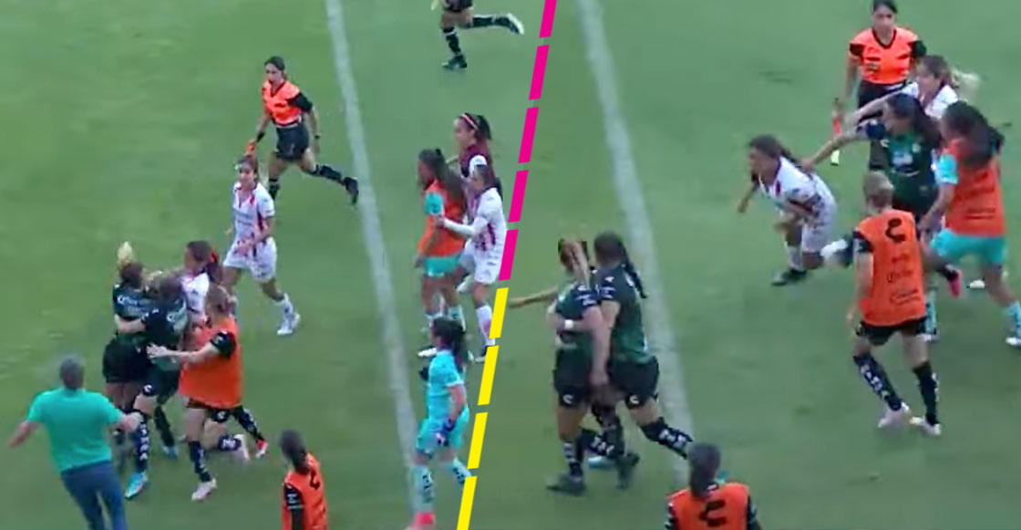 La trifulca que manchó el final del Necaxa vs Santos en la Liga MX Femenil