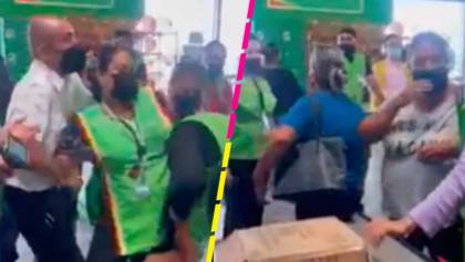 Empleada de un supermercado se pelea con una mujer por una infidelidad y chale