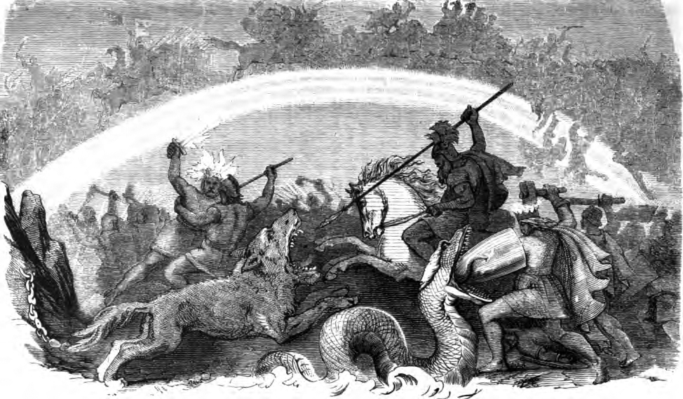 “Battle of the Doomed Gods” de Friedrich Wilhelm Heine (1882)