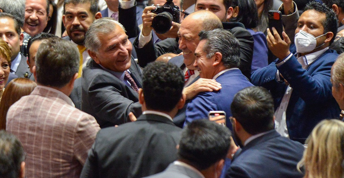 CIUDAD DE MÉXICO, 01SEPTIEMBRE2022.- Adán Augusto López, secretario de Gobernación, entregó el cuarto informe de gobierno de Andrés Manuel López Obrador, presidente de México, en la Cámara de Diputados, hizo acuse de recibido Santiago Creel, presidente de la Mesa Directiva.