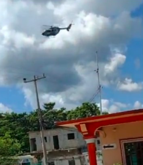 Video: Captan caída de helicóptero de la SEMAR en el municipio de Centla, Tabasco