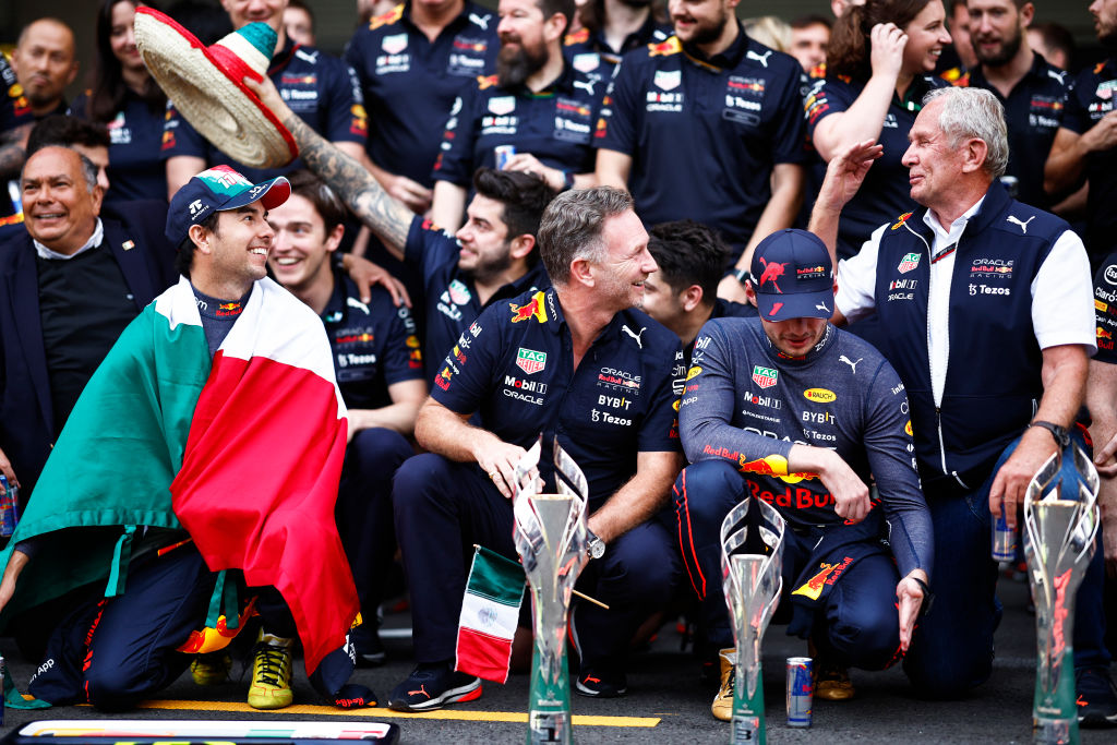 El podio de Checo Pérez en el Gran premio de México