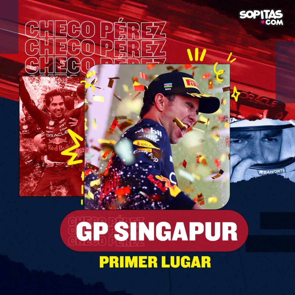 ¡De locos! La paliza de Checo Pérez a Leclerc para llevarse la victoria en el Gran Premio de Singapur
