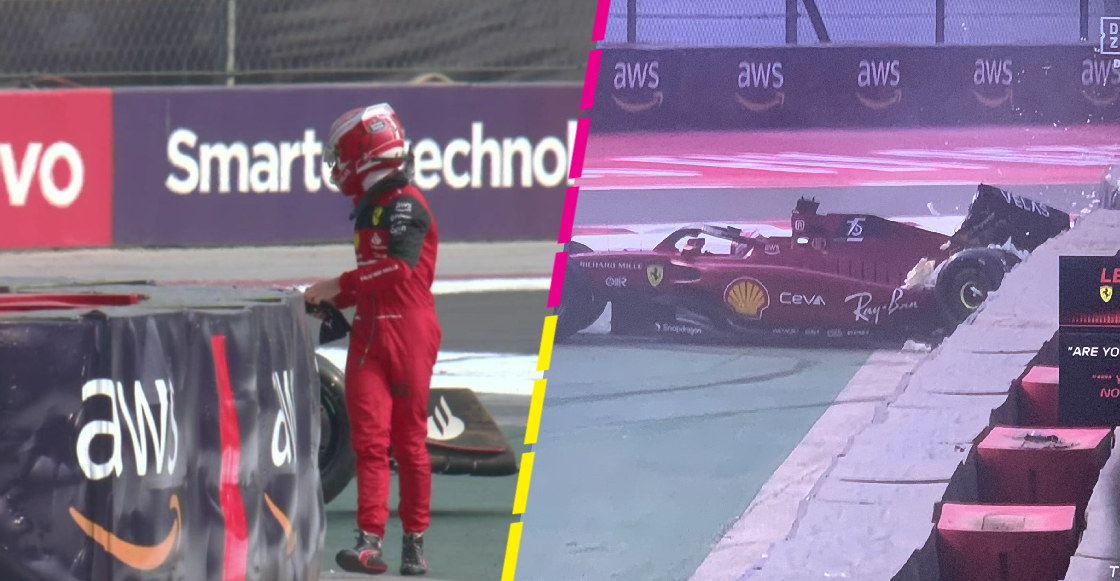 Choque de Charles Leclerc en el GP de México