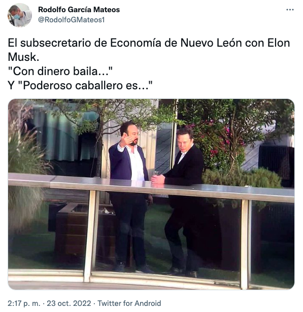 ¿Para? Captan a Elon Musk de visita en Nuevo León con Samuel García y Mariana Rodríguez 