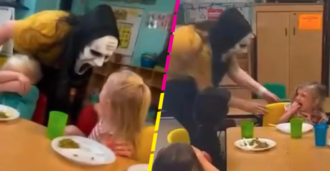 Empleada de guardería asusta a niños con máscara de 'Scream' y la despiden