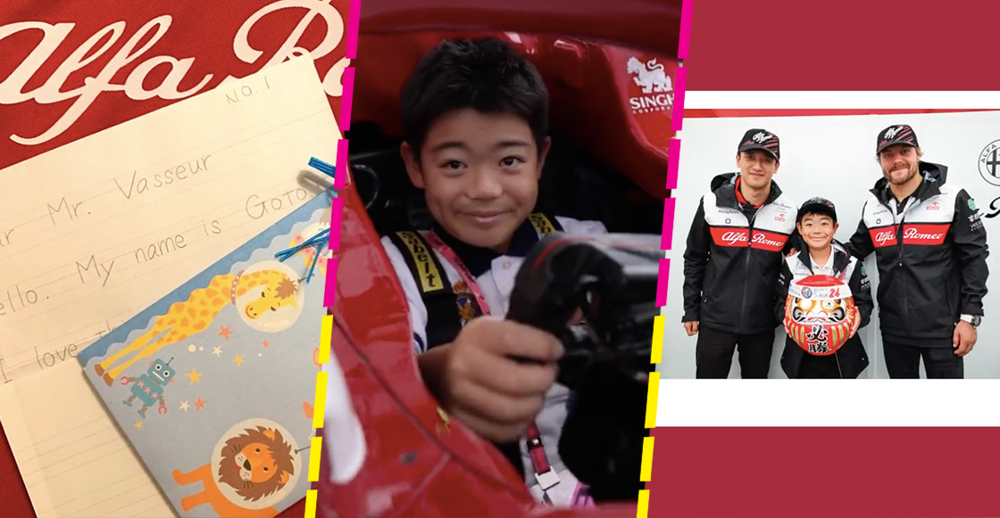 El increíble gesto de Alfa Romeo con Goto, un niño japonés que donó su dinero para apoyar al equipo