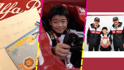 El increíble gesto de Alfa Romeo con Goto, un niño japonés que donó su dinero para apoyar al equipo
