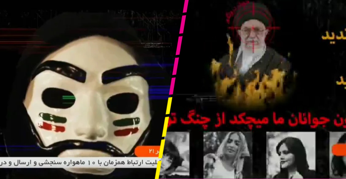 Hackean el canal estatal de Irán y ponen al líder supremo en llamas en televisión nacional