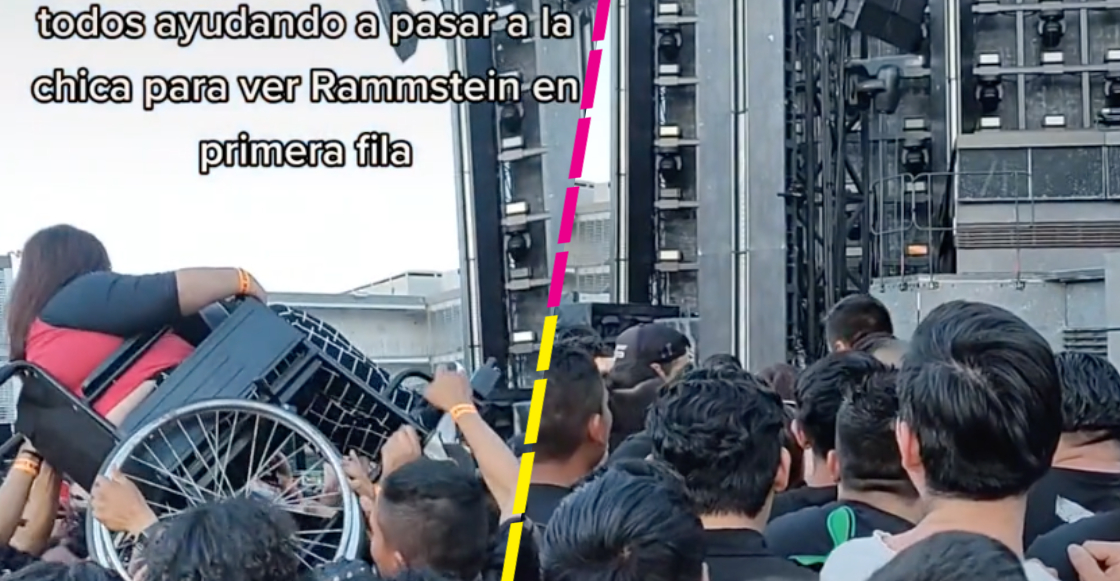 Ayudan a fan en silla de ruedas para ver a Rammstein en el Foro Sol
