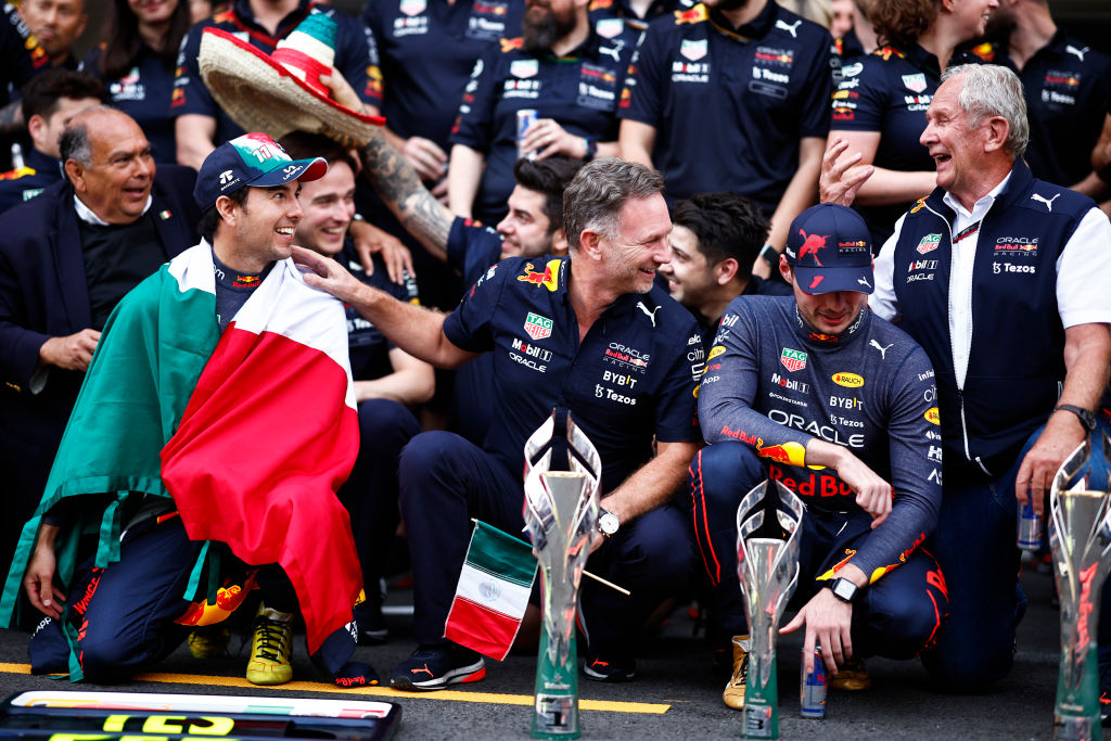 Checo Pérez y Max Verstappen tras el GP de México