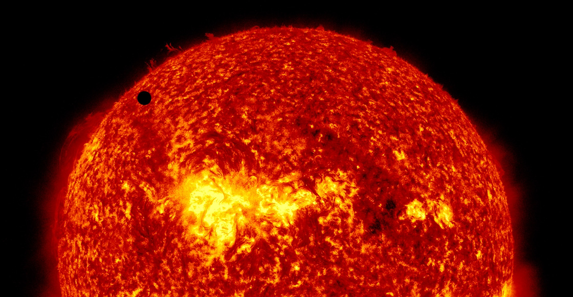 Una fotografía del Sol tomada por la NASA