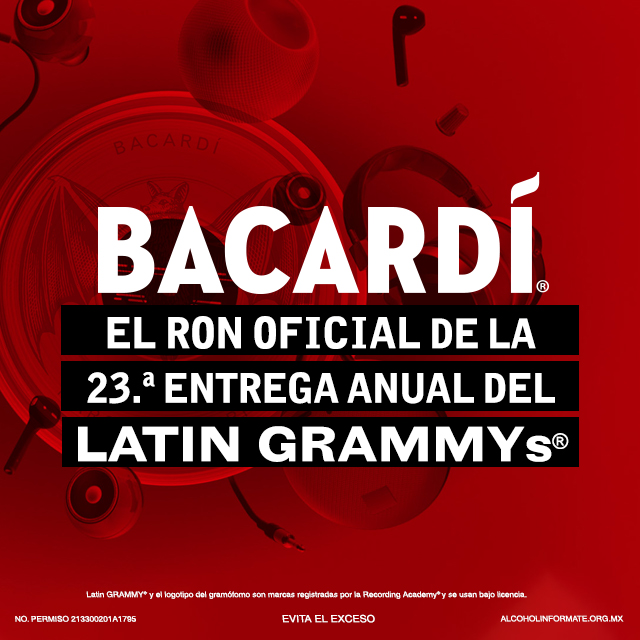 Bacardí es por primera vez patrocinador de los premios Latin Grammy